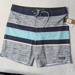 NEWn Dakine Boardshorts Men 36 36/7 Blue Nepp Stripe Stretch Roots‎ 18"